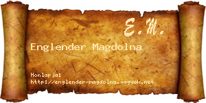 Englender Magdolna névjegykártya